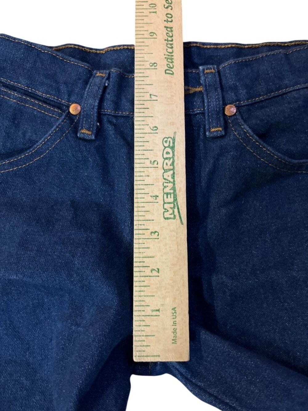 Wrangler Cowboy Cut Jeans Boys 8 Slim Blue Straight Adjustable Waist Denim Used - Picture 12 of 14